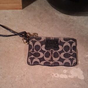 Coach Monogram Wristlet, For Cash, Card, Phone,and More